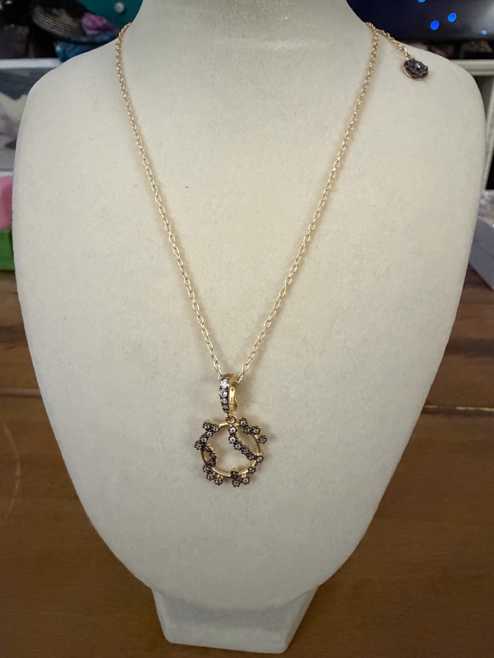 Freida Rothman Gold & Black Pavé Celestial Constellation-Inspired Necklace ✨